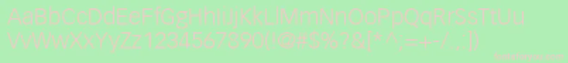 VectoraLt45Light Font – Pink Fonts on Green Background