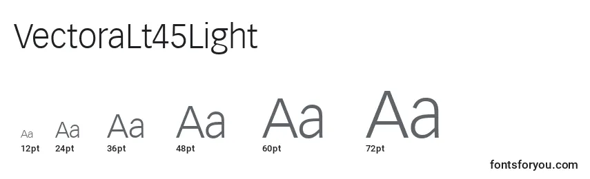 VectoraLt45Light Font Sizes