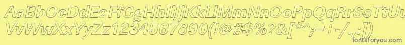 Шрифт LinearouBolditalic – серые шрифты на жёлтом фоне
