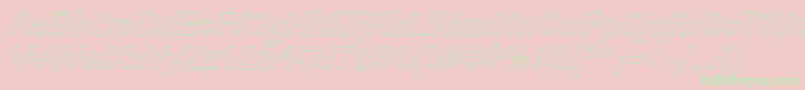 LinearouBolditalic Font – Green Fonts on Pink Background