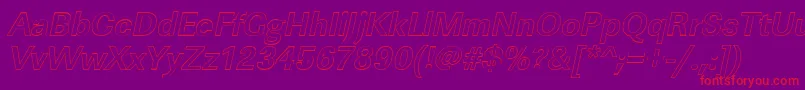 LinearouBolditalic Font – Red Fonts on Purple Background