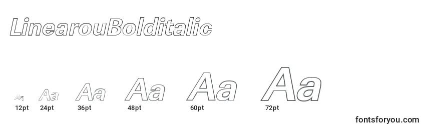 Размеры шрифта LinearouBolditalic