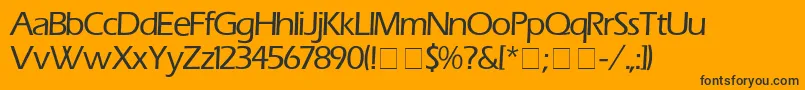 ErasMedium-Schriftart – Schwarze Schriften auf orangefarbenem Hintergrund