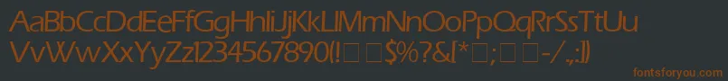 Шрифт ErasMedium – коричневые шрифты на чёрном фоне