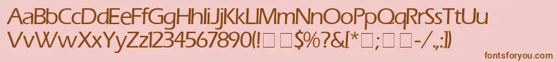 Police ErasMedium – polices brunes sur fond rose