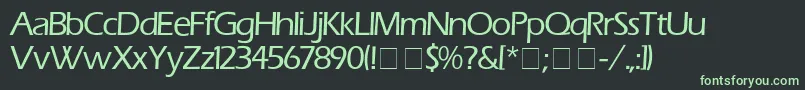Подробнее о шрифте ErasMedium Шрифт ErasMedium – зелёные шрифты на чёрном фоне