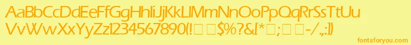 ErasMedium Font – Orange Fonts on Yellow Background