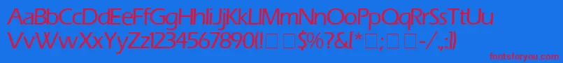 ErasMedium Font – Red Fonts on Blue Background