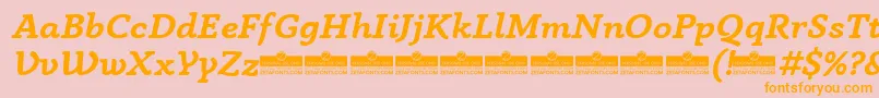 AnaphoraBoldItalicTrial Font – Orange Fonts on Pink Background