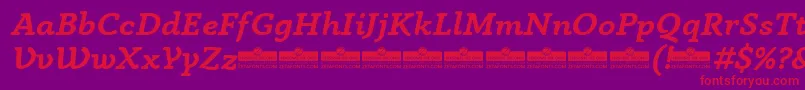 AnaphoraBoldItalicTrial Font – Red Fonts on Purple Background