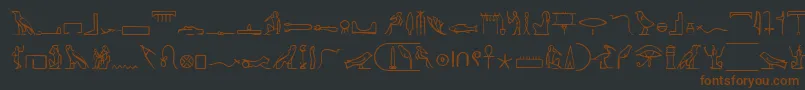 PharoahGlyphMedium Font – Brown Fonts on Black Background