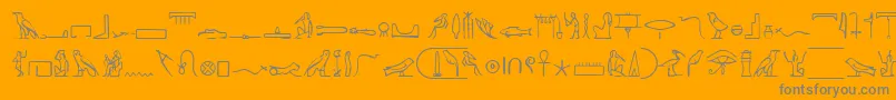 Шрифт PharoahGlyphMedium – серые шрифты на оранжевом фоне