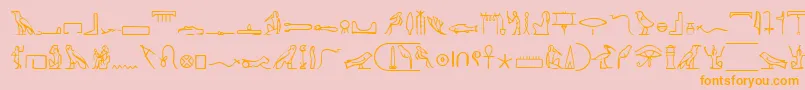 PharoahGlyphMedium Font – Orange Fonts on Pink Background