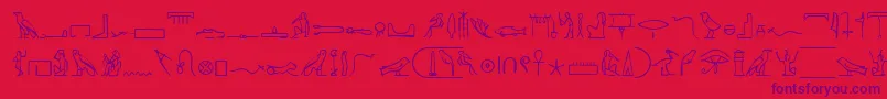 PharoahGlyphMedium Font – Purple Fonts on Red Background