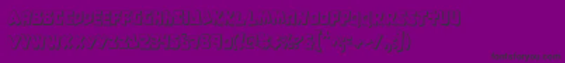 CroMagnumCondensedShadow-fontti – mustat fontit violetilla taustalla