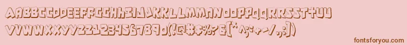 More about CroMagnumCondensedShadow Font CroMagnumCondensedShadow Font – Brown Fonts on Pink Background