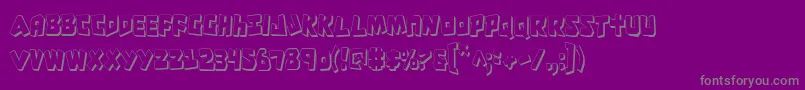 More about CroMagnumCondensedShadow Font CroMagnumCondensedShadow Font – Gray Fonts on Purple Background