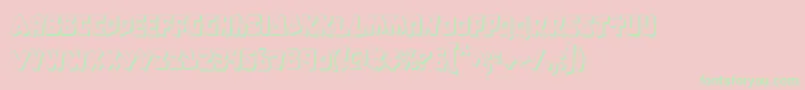 CroMagnumCondensedShadow-Schriftart – Grüne Schriften auf rosa Hintergrund