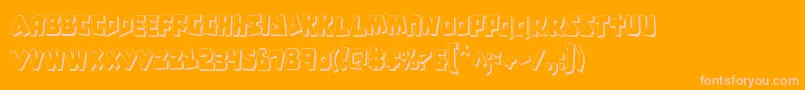フォントCroMagnumCondensedShadow – オレンジの背景にピンクのフォント