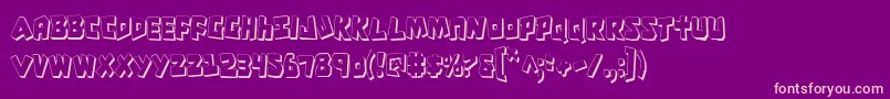 CroMagnumCondensedShadow-Schriftart – Rosa Schriften auf violettem Hintergrund