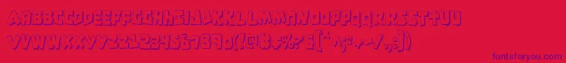 Czcionka CroMagnumCondensedShadow – fioletowe czcionki na czerwonym tle