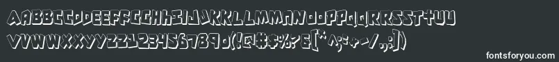 CroMagnumCondensedShadow Font – White Fonts on Black Background