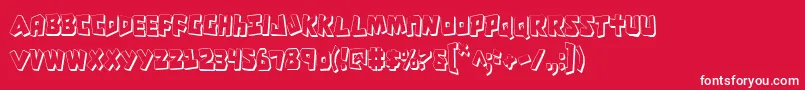 CroMagnumCondensedShadow Font – White Fonts on Red Background