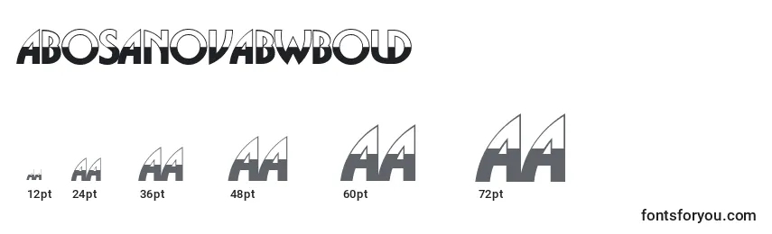 ABosanovabwBold Font Sizes