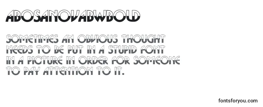 Review of the ABosanovabwBold Font