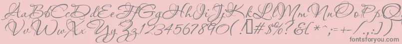 Passionsconflictrob-Schriftart – Graue Schriften auf rosa Hintergrund