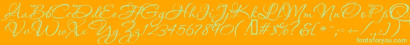 Passionsconflictrob Font – Green Fonts on Orange Background