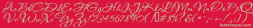 Passionsconflictrob Font – Green Fonts on Red Background