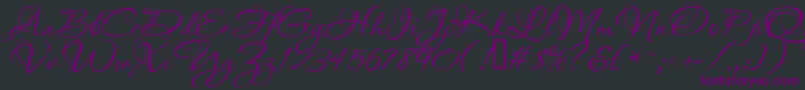 Passionsconflictrob Font – Purple Fonts on Black Background