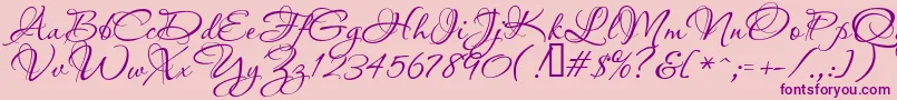 Passionsconflictrob-Schriftart – Violette Schriften auf rosa Hintergrund