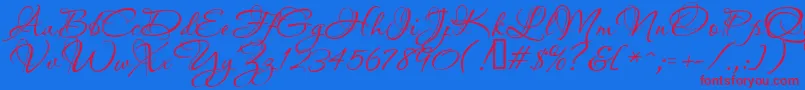 Passionsconflictrob Font – Red Fonts on Blue Background