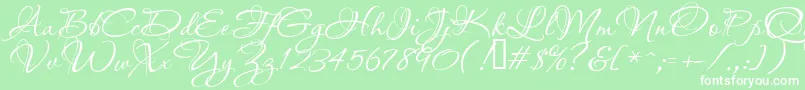 Passionsconflictrob Font – White Fonts on Green Background