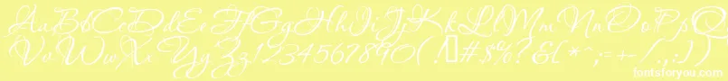 Passionsconflictrob Font – White Fonts on Yellow Background