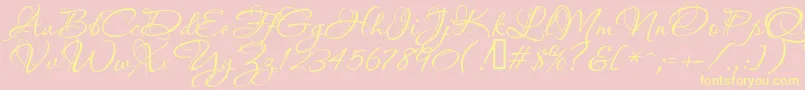 Passionsconflictrob Font – Yellow Fonts on Pink Background