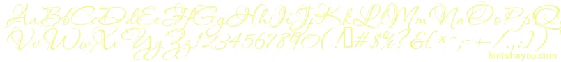 Passionsconflictrob-Schriftart – Gelbe Schriften