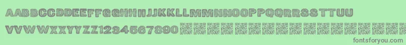 Greatshake Font – Gray Fonts on Green Background