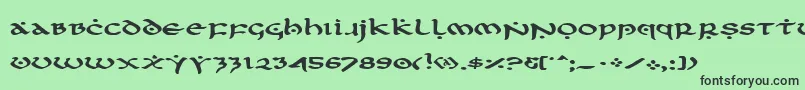 フォントFirste – 緑の背景に黒い文字