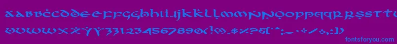 Firste Font – Blue Fonts on Purple Background