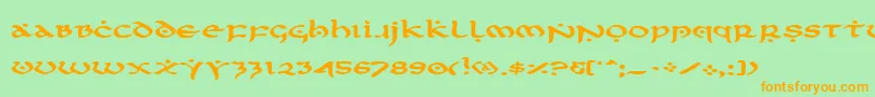 Firste Font – Orange Fonts on Green Background