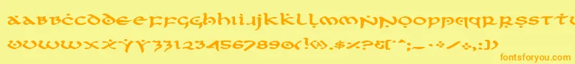 Firste Font – Orange Fonts on Yellow Background