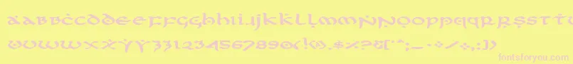 Firste Font – Pink Fonts on Yellow Background