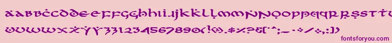 Czcionka Firste – fioletowe czcionki na różowym tle