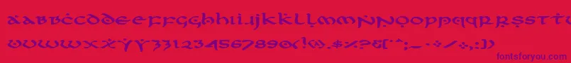 Firste Font – Purple Fonts on Red Background