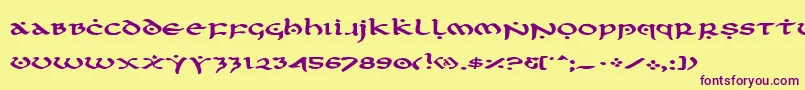 Firste Font – Purple Fonts on Yellow Background