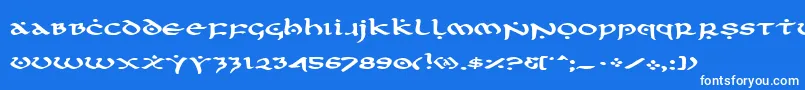 フォントFirste – 青い背景に白い文字