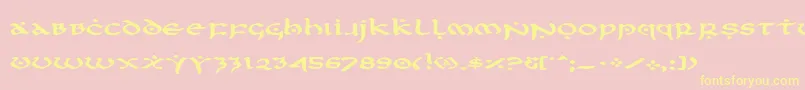 Firste Font – Yellow Fonts on Pink Background